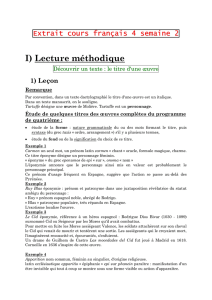 I) Lecture méthodique