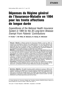 Dépenses du Régime général de l`Assurance