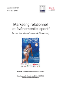 Marketing relationnel et événementiel sportif