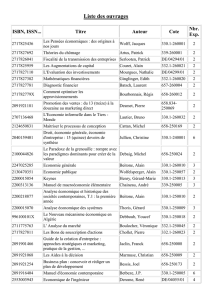 Liste des ouvrages - univ-oeb