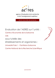 Centre d`Economie de la Sorbonne CES
