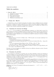 Table des matières 1 Cours 12 - 03/11 - IMJ-PRG