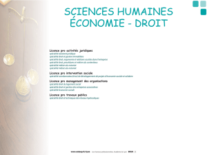 sciences humaines économie - droit