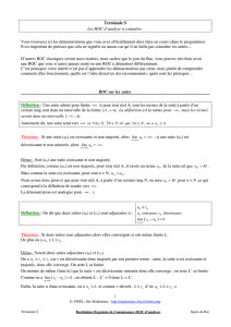 Terminale S Les ROC d`analyse à connaître. Vous trouverez ici les