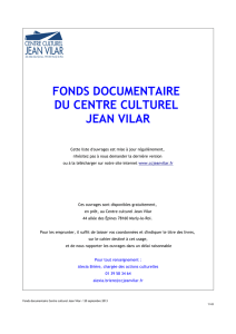 fonds documentaire - Centre culturel Jean Vilar de Marly-le-Roi