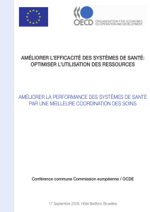 Améliorer la performance des systèmes de santé par une meilleure