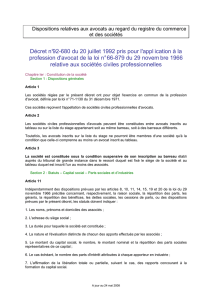 Dispositions relatives aux avocats