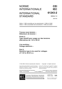 NORME INTERNATIONALE CEI IEC INTERNATIONAL STANDARD