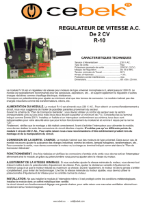 REGULATEUR DE VITESSE AC De 2 CV R-10