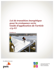 Loi de transition énergétique pour la croissance verte Guide d