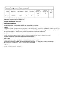 Nom de l`enseignement - Université Paris