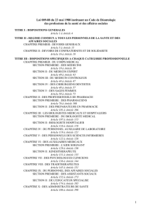 Loi 009-88 du 23 mai 1988 instituant un Code de déontologie des