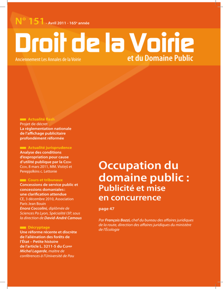 Occupation Du Domaine Public