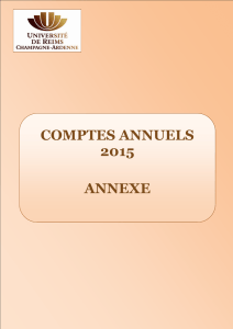compte financier 2015 - Université de Reims Champagne