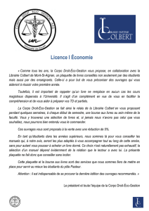 Licence I Économie - Librairie Colbert