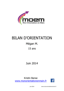 BILAN D`ORIENTATION