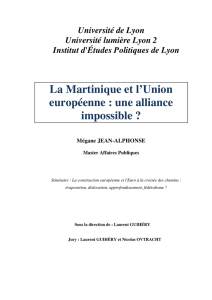 La Martinique et l`Union européenne : une alliance impossible ?