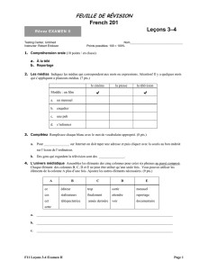 French 201 Leçons 3–4