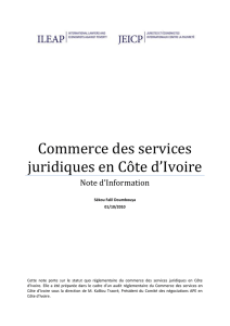 Commerce des services juridiques en Côte d`Ivoire