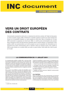 Vers un droit européen des contrats