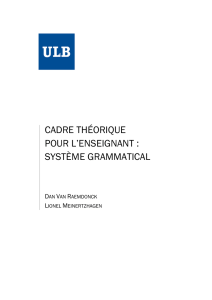 cadre théorique pour l`enseignant : système - Gramm-R