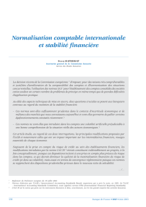 Normalisation comptable internationale et stabilité financière