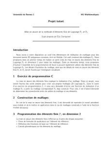 Projet tutoré Introduction 1 Exercice de programmation C 2