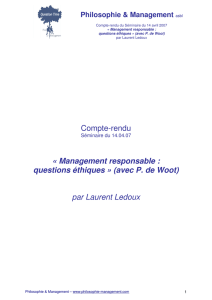 questions éthiques - Philosophie Management