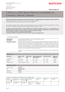 5.60% p.a. Multi Barrier Reverse Convertible sur Carrefour, Danone