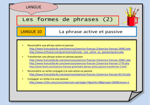 Les formes de phrases (2)