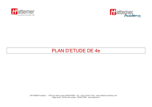 PLAN D`ETUDE DE 4e