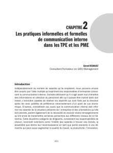 Les pratiques informelles et formelles de communication interne
