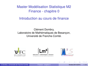 Master Modélisation Statistique M2 Finance