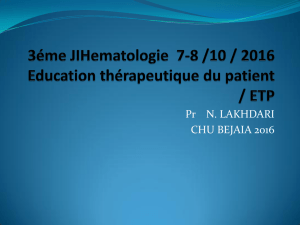 Education Thérapeutique du Patient / ETP