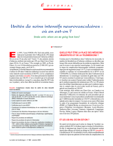 Unités de soins intensifs neurovasculaires