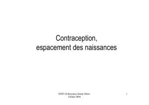 Contraception, espacement des naissances