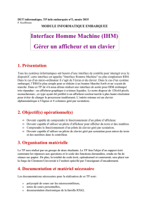 Interface Homme Machine (IHM)