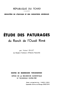 Etude des pâturages du ranch de l`Ouadi Rimé - IRD