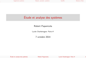 Etude et analyse des systèmes ( PDF