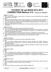 CORRECTION Séance n°2 – Semaine du 15/04/2013