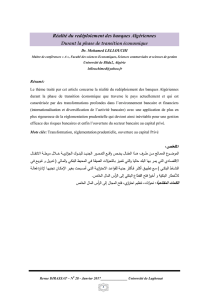 Réalité du redéploiement des banques Algériennes