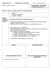 Regroupement n° 1 Collège Max Jacob (Quimper) BAPE s