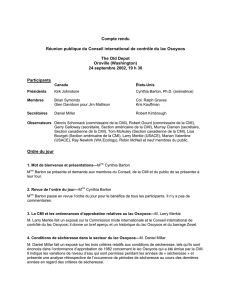 Compte rendu Réunion publique du Conseil international de