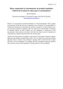 Mieux comprendre le consommateur de produits équitables, l`intérêt