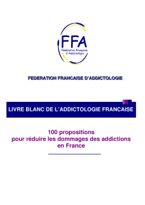 Livre blanc de l`addictologie française