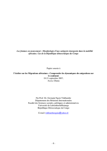 - 0 - Les femmes en mouvement : Morphologie d`une cat&eacute;gorie