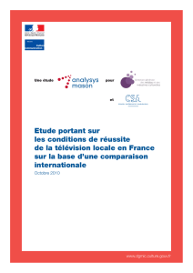 Etude portant sur les conditions de réussite de la télévision locale