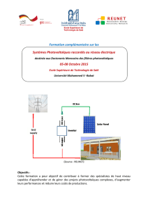 Formation complémentaire sur les Systèmes Photovoltaïques