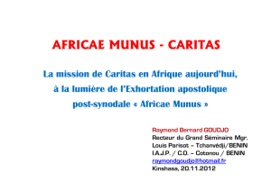 africae munus - Caritas Africa
