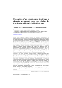 Conception d`un entraînement électrique à aimants